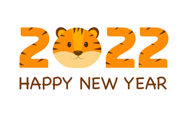 Cute figures 2022 new year symbol tiger.