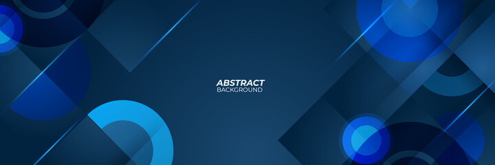 Modern abstract dark navy blue banner background. Vector abstract graphic design banner pattern background template illustration.