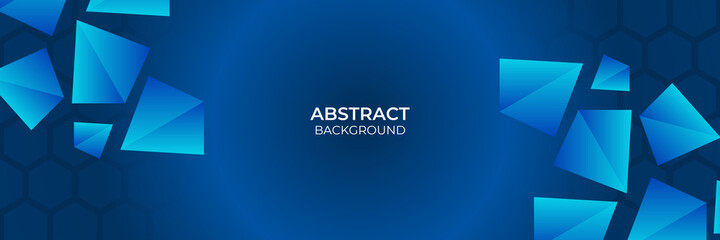 Modern abstract dark navy blue banner background. Vector abstract graphic design banner pattern background template illustration.