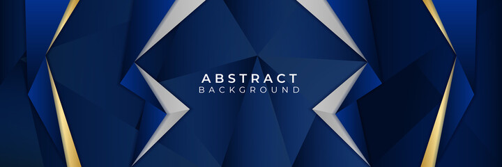 Modern abstract dark navy blue banner background. Vector abstract graphic design banner pattern background template illustration.