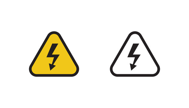 Danger high voltage icon vector