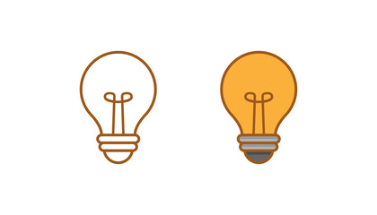 Light bulb icon vector