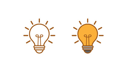 Light bulb icon vector