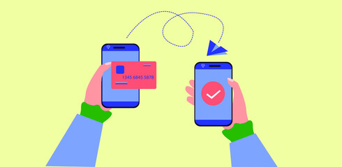 2d illustration online payment concept
