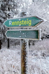 Wunderschöne Winterlandschaft auf den Höhen des Thüringer Waldes bei Oberhof - Thüringen