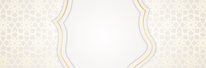 Islamic banner background design for Ramadan Kareem
