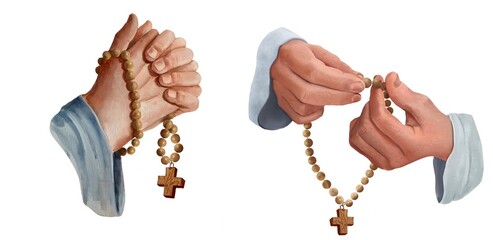 hands with rosary 
