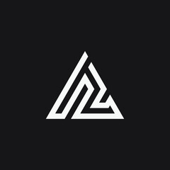 Triangle monogram logo design
