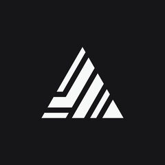 Triangle monogram logo design