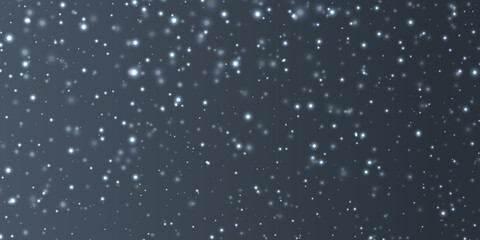 light glitters seamless realistic snow is falling randomly with snowflakes flow into air, falling snow on a transparent background for texture,cover, card,invitation,decoration,celebration and design.