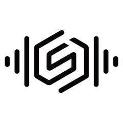 fitness logo letter S icon vector