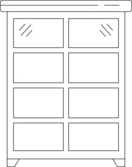 furniture icons cupboard and wardrobe