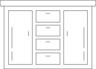 furniture icons cabinet and closet