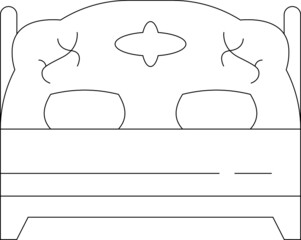 furniture icons bed and  pillow