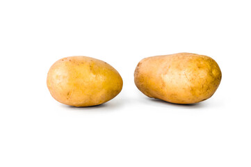 Potatoes isolated on white, clipping path included