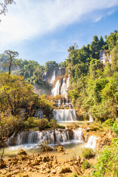 Tee Lor Su waterfall in Thailand.