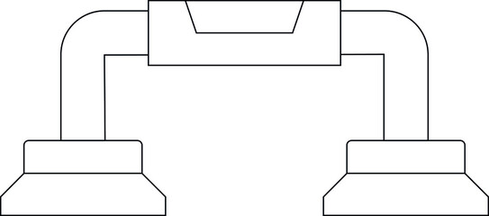 healthy life icons push up and gym