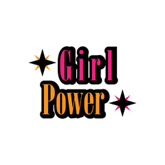 girl power quote vector craft design inspiration