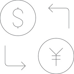 finance icons exchange and money