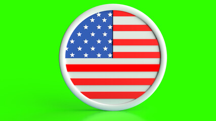 american flag button