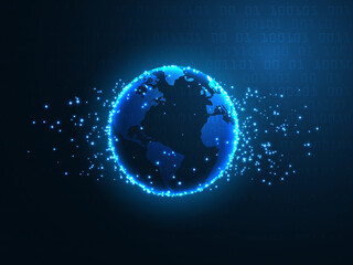 3d illustration database connected to wifi with  background 