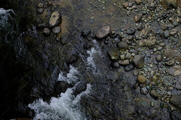 river texture with stones and running water