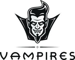 Modern and hip vampire logo mascot