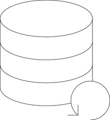 data management icons server and storage