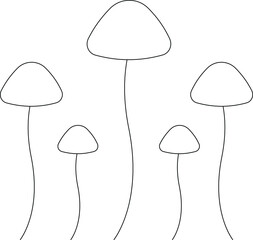 chinese food icons mushrooms and vegetable