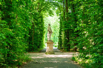 Sculpture in the park of the Palace in Wilanow, in Warsaw