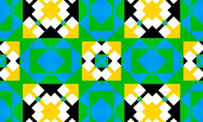 Abstract geometric pattern with colors of Tanzania flag. Good for Independence Day, New Year and other public holidays in Tanzania.Greeting, Card Poster, Web Banner Design 