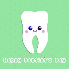 Cute greeting card Happy Dentist Day