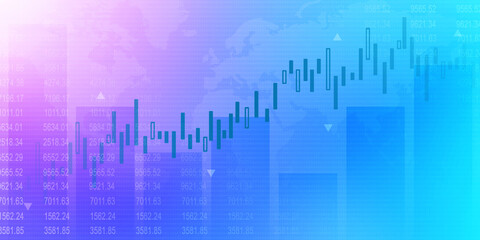 2d rendering Stock market online business concept. business Graph 
