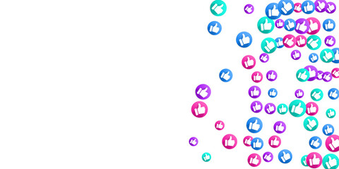 Thumbs up isolated vector like social media sign symbols.