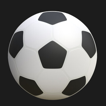 soccer ball sport icon 3d rendered illustration