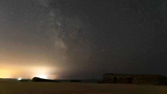 BEAUTIFUL LAKEWAY ABOVE THE BLOKAUSS OF CAP FERET - IN AUGUST - ARCACHON - FRANCE-