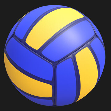 volley ball sport icon 3d rendered illustration