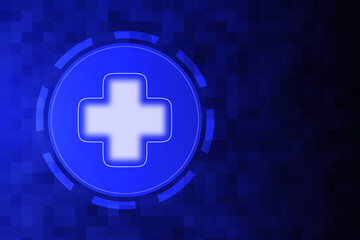 2d rendering plus sign concept