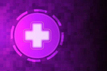 2d rendering plus sign concept