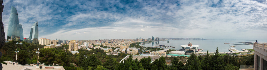 Fototapeta premium panorama view of the city of Baku, Azerbaijan