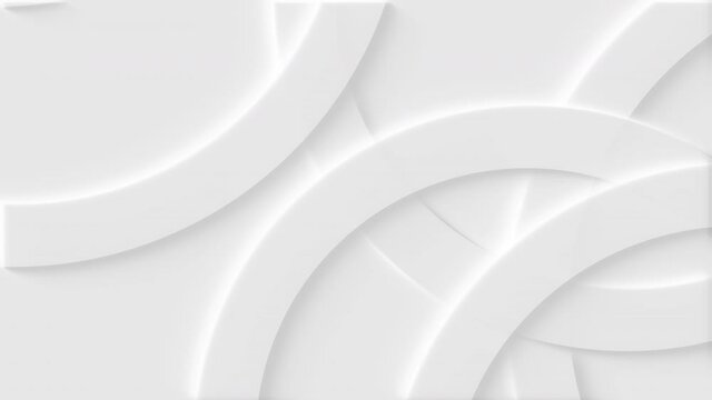Smooth moving circles, rings on the surface. Bright, milky motion background. Seamless loop.