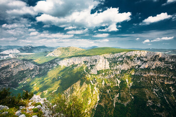 Provence-alpes-cote D'azur, France. Beautiful Mountains Landscape Of Gorges Du Verdon In...
