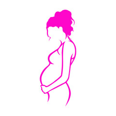 Obraz na płótnie Canvas pregnant woman logo