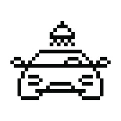 Car wash icon in pixel style. Vector symbol. - 472452483