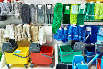 Rags, attachments with yarn for mops for cleaning