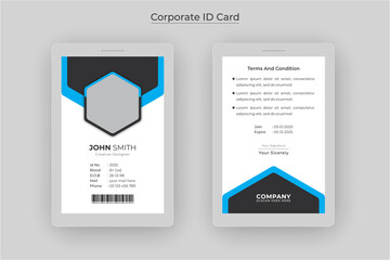 Creative corporate business Modern Id card For employee. Multipurpose id card template	