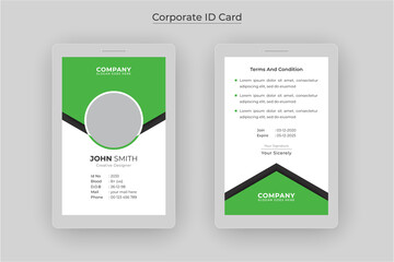 Creative corporate business Modern Id card For employee. Multipurpose id card template	