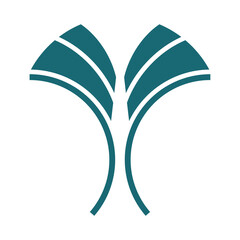 abstract palm tree logo vector icon