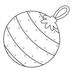 coloring page - winter illustration with christmas toy