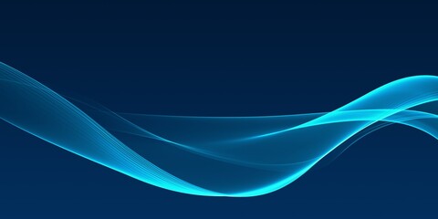 Abstract elegant blue neon wave background